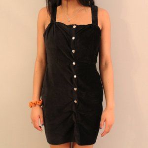 ❌NO COMMENT❌ Black Button Down Mini Dress
